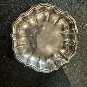 Scalloped Silver Chippendale Bowl Plate